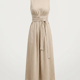 Aina – Vestido largo fluido con lazo