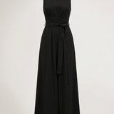 Aina – Vestido largo fluido con lazo