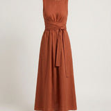 Aina – Vestido largo fluido con lazo