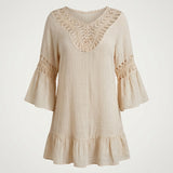 Alma – Vestido boho ibicenco con encaje y volantes