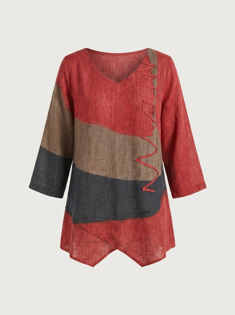 Savia – Blusa fluida multicolor