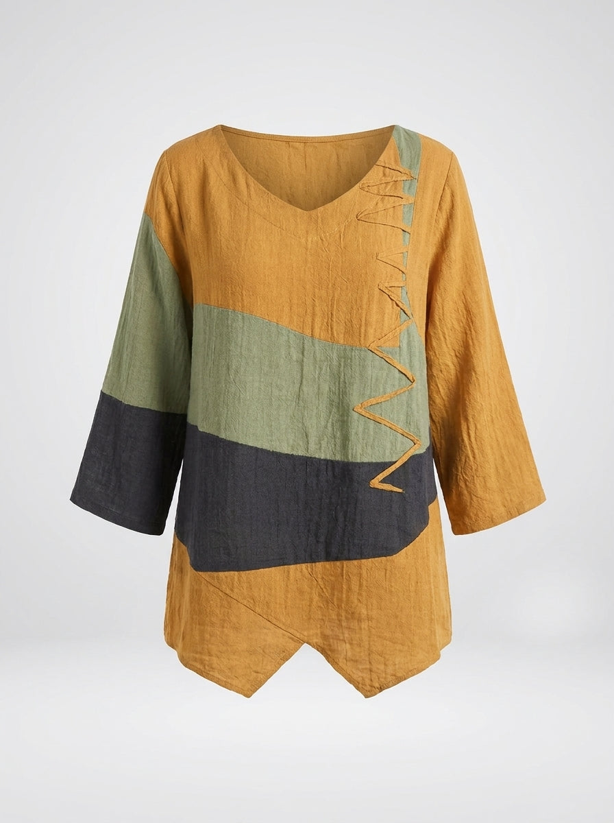 Savia – Blusa fluida multicolor