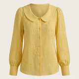 Sirena – Blusa bordada con cuello redondo