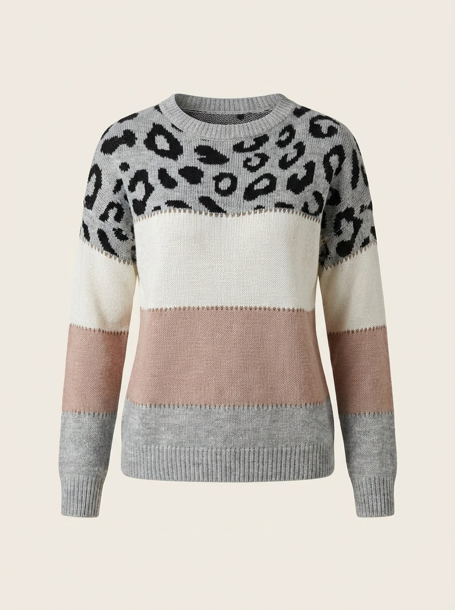 Casilda – Suéter de punto leopardo