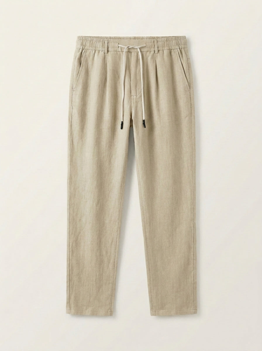 Esteban – Pantalón de lino con cordón