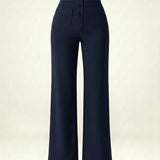 Carmina – Pantalón de tiro alto elástico