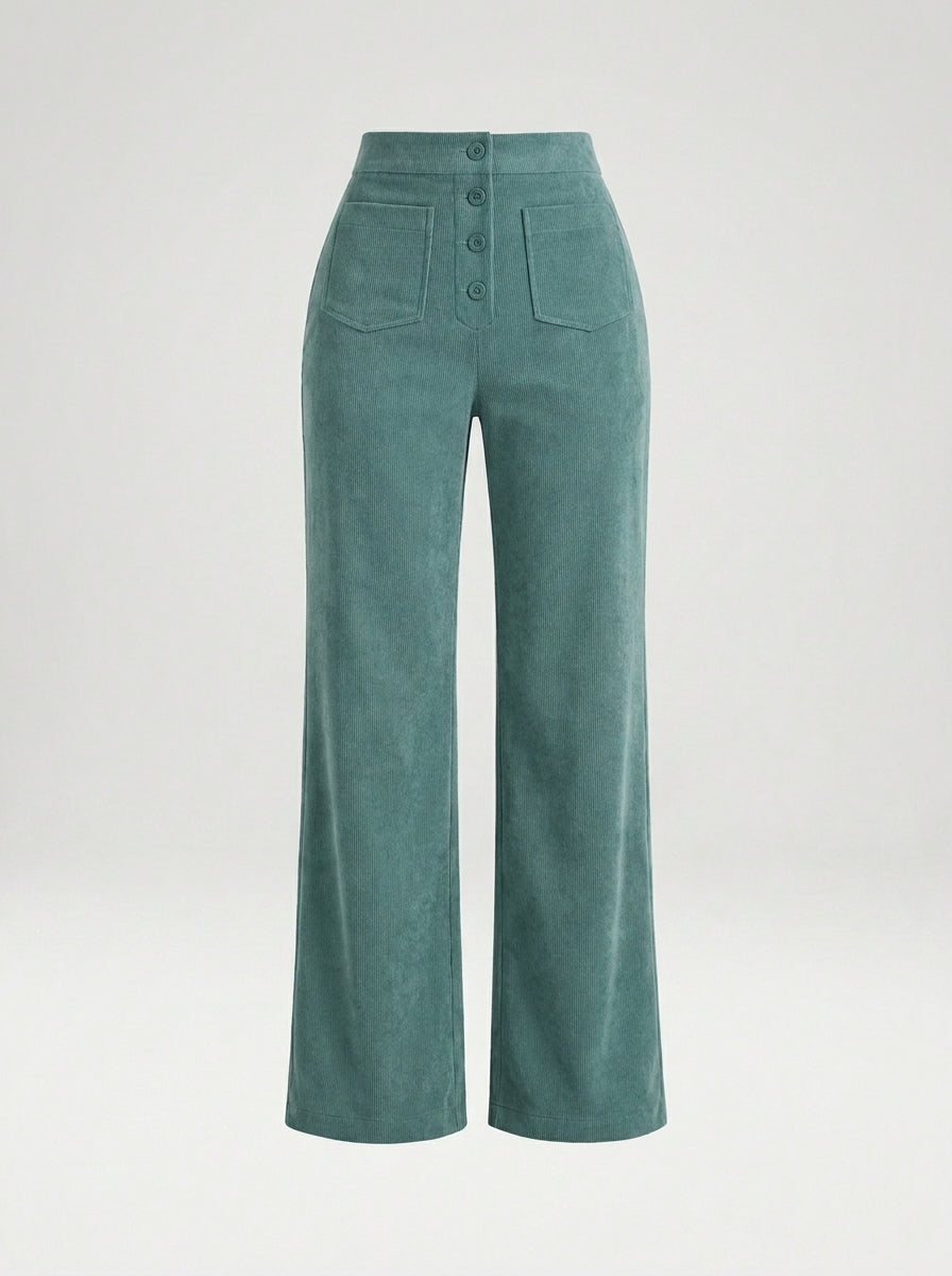 Carmina – Pantalón de tiro alto elástico