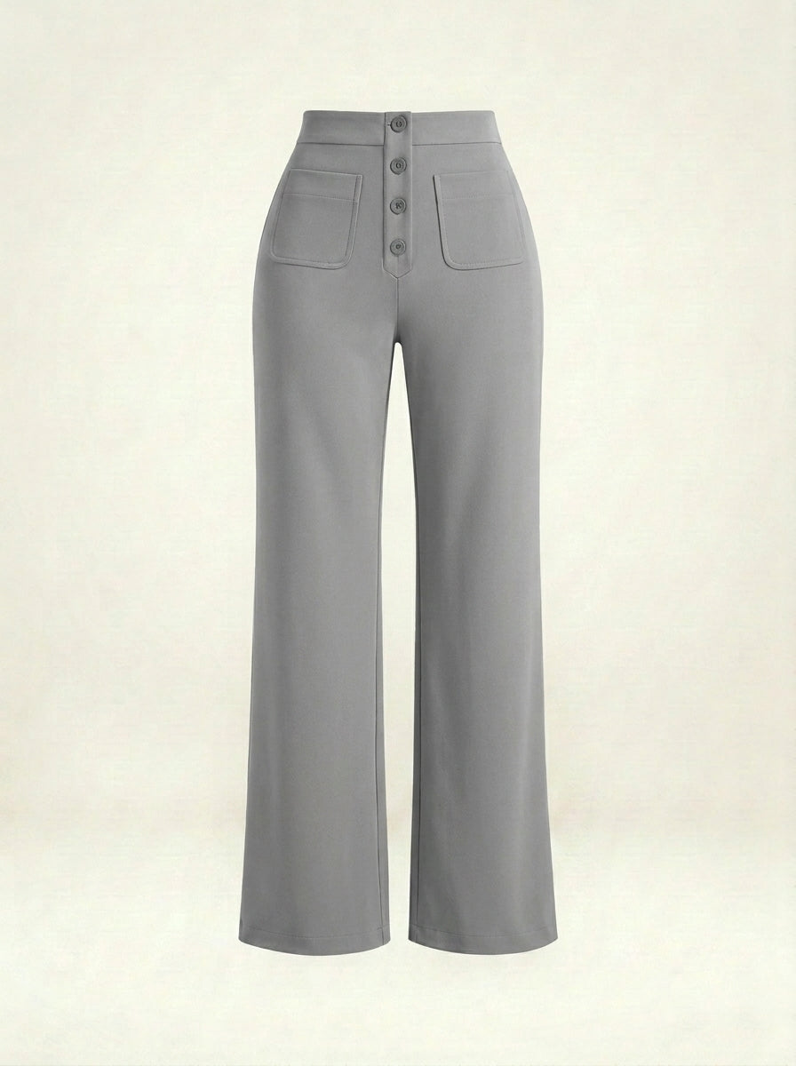 Carmina – Pantalón de tiro alto elástico