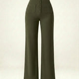 Carmina – Pantalón de tiro alto elástico