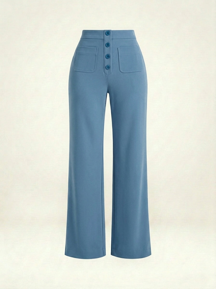Carmina – Pantalón de tiro alto elástico