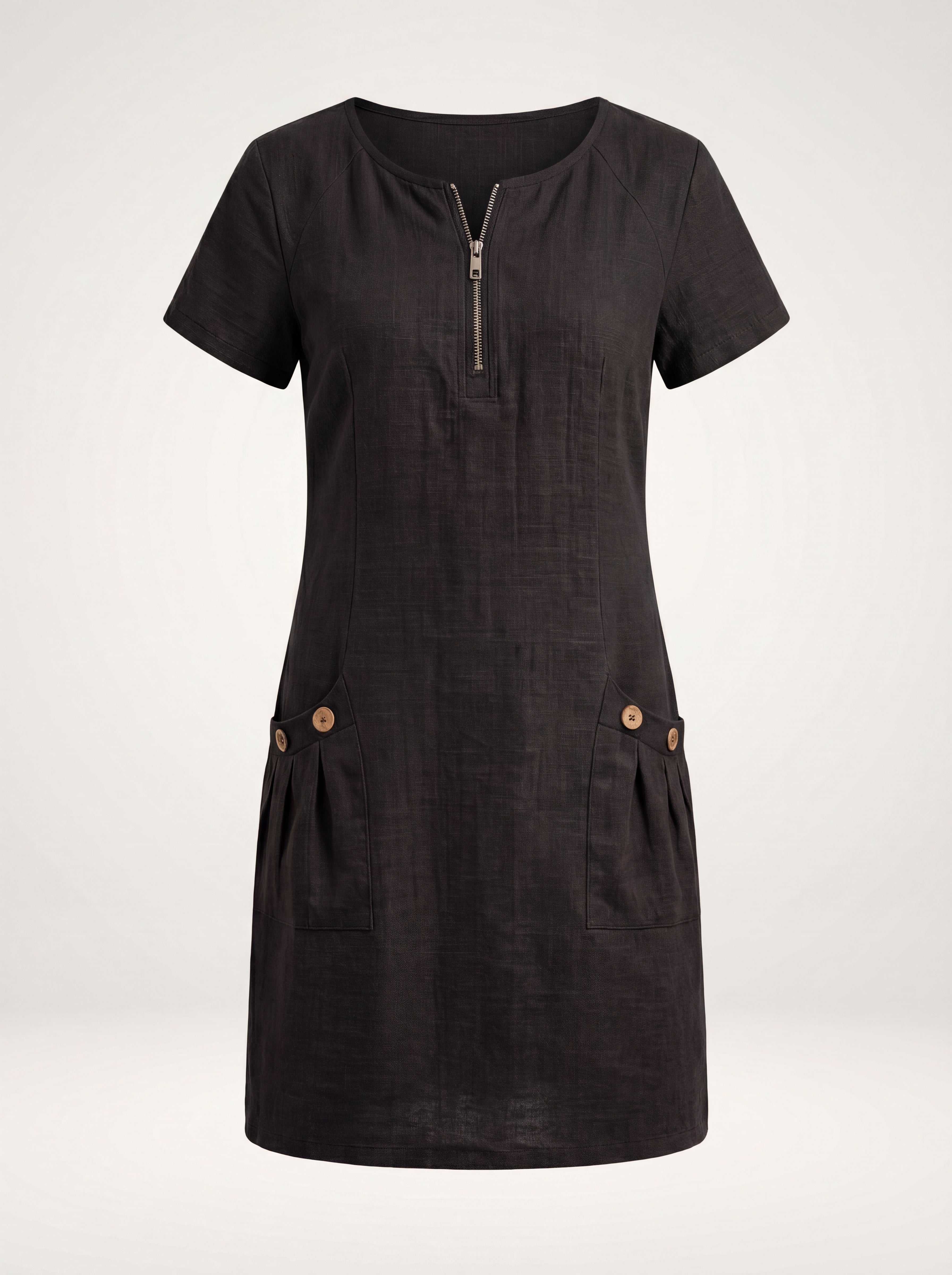 Cristina – Vestido de algodón con cremallera