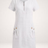 Cristina – Vestido de algodón con cremallera