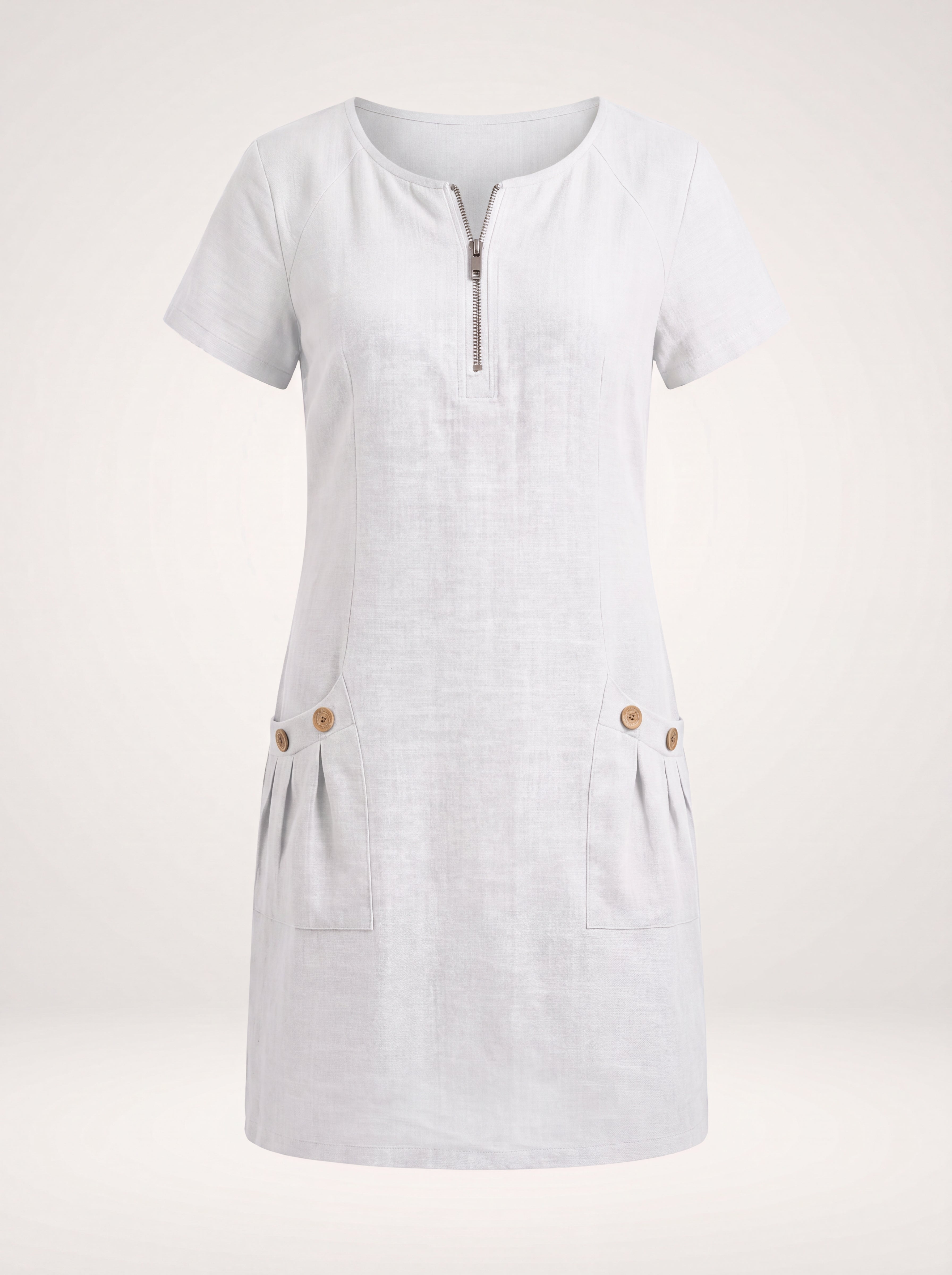 Cristina – Vestido de algodón con cremallera