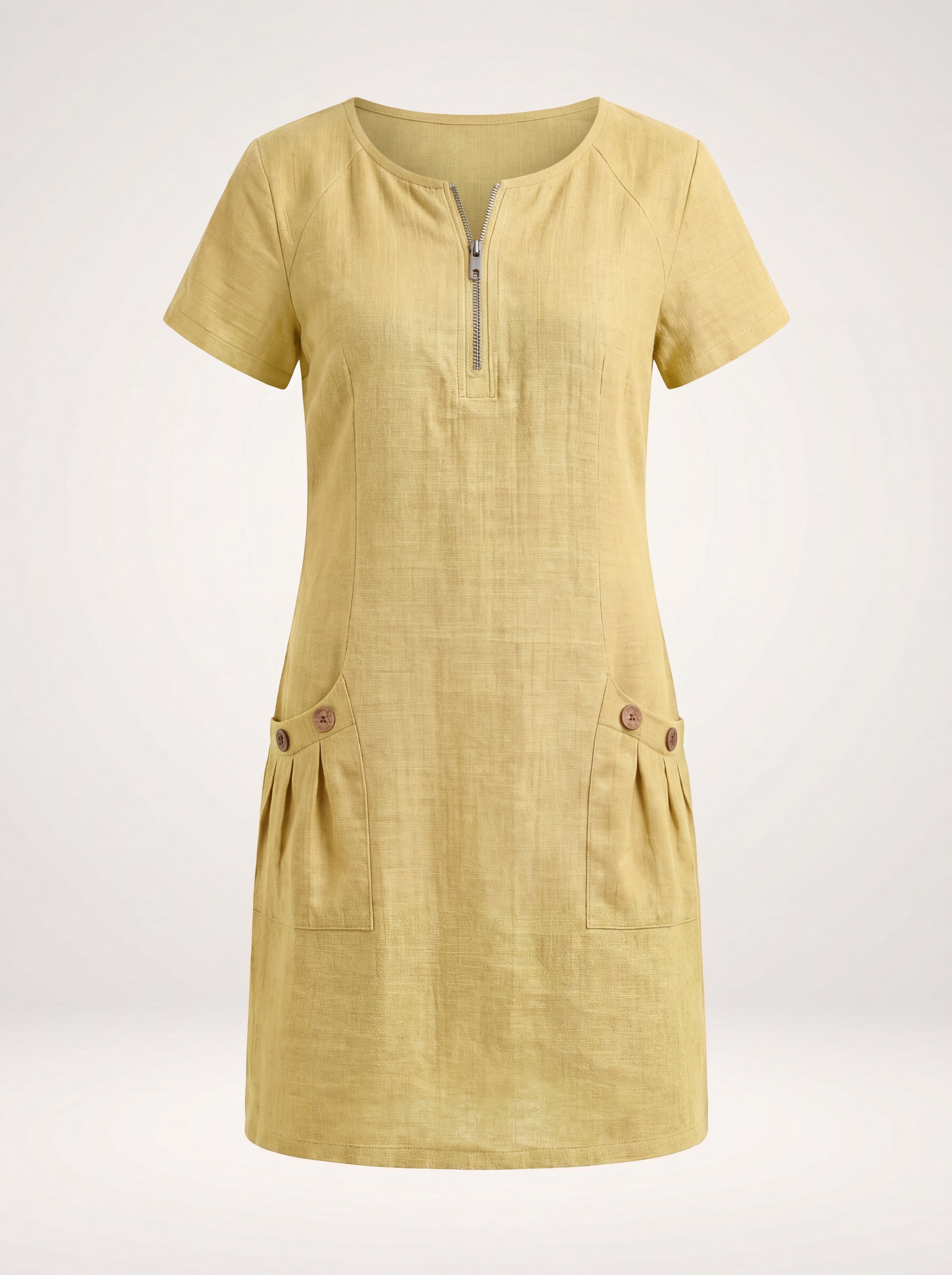 Cristina – Vestido de algodón con cremallera