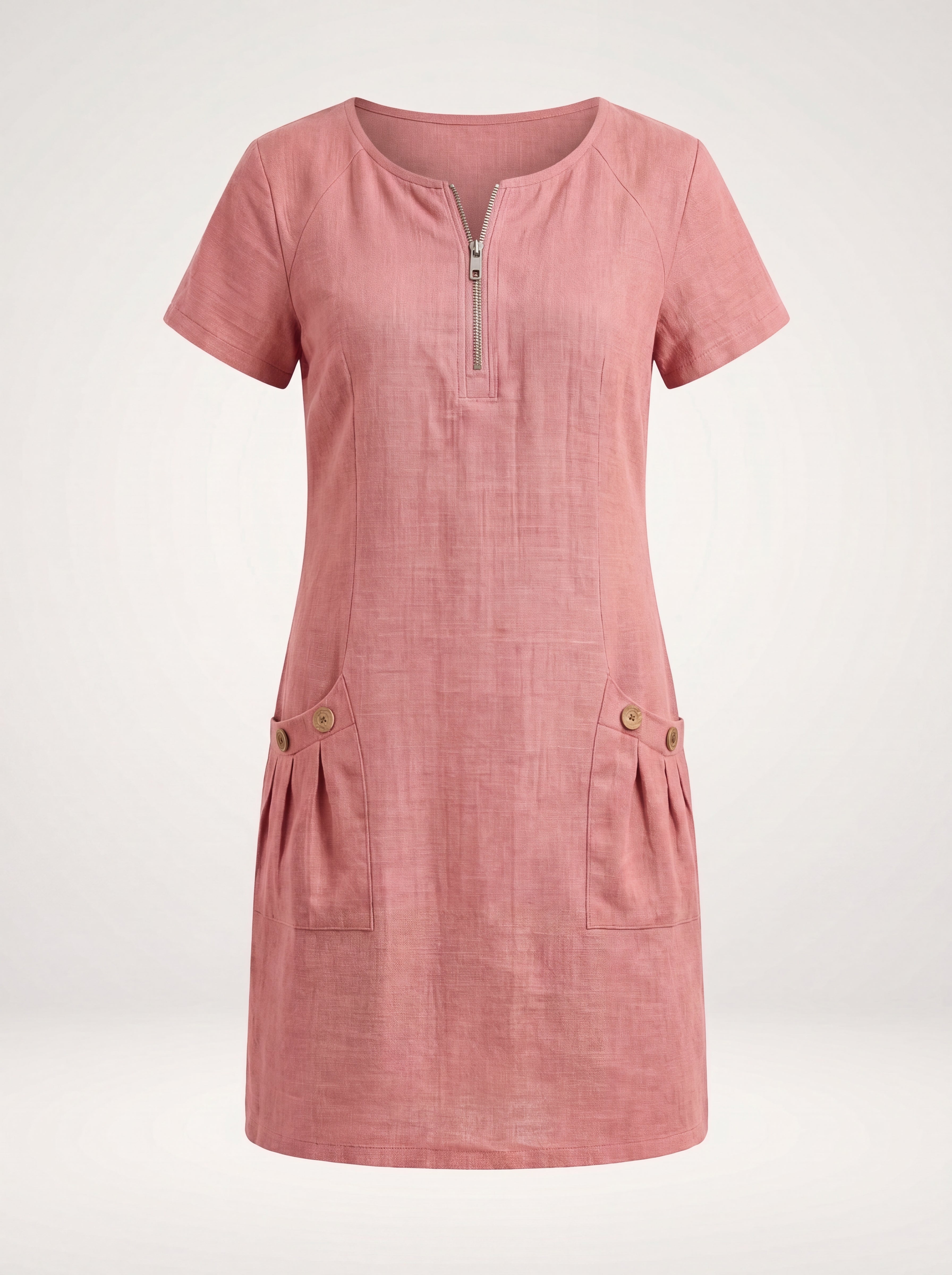 Cristina – Vestido de algodón con cremallera