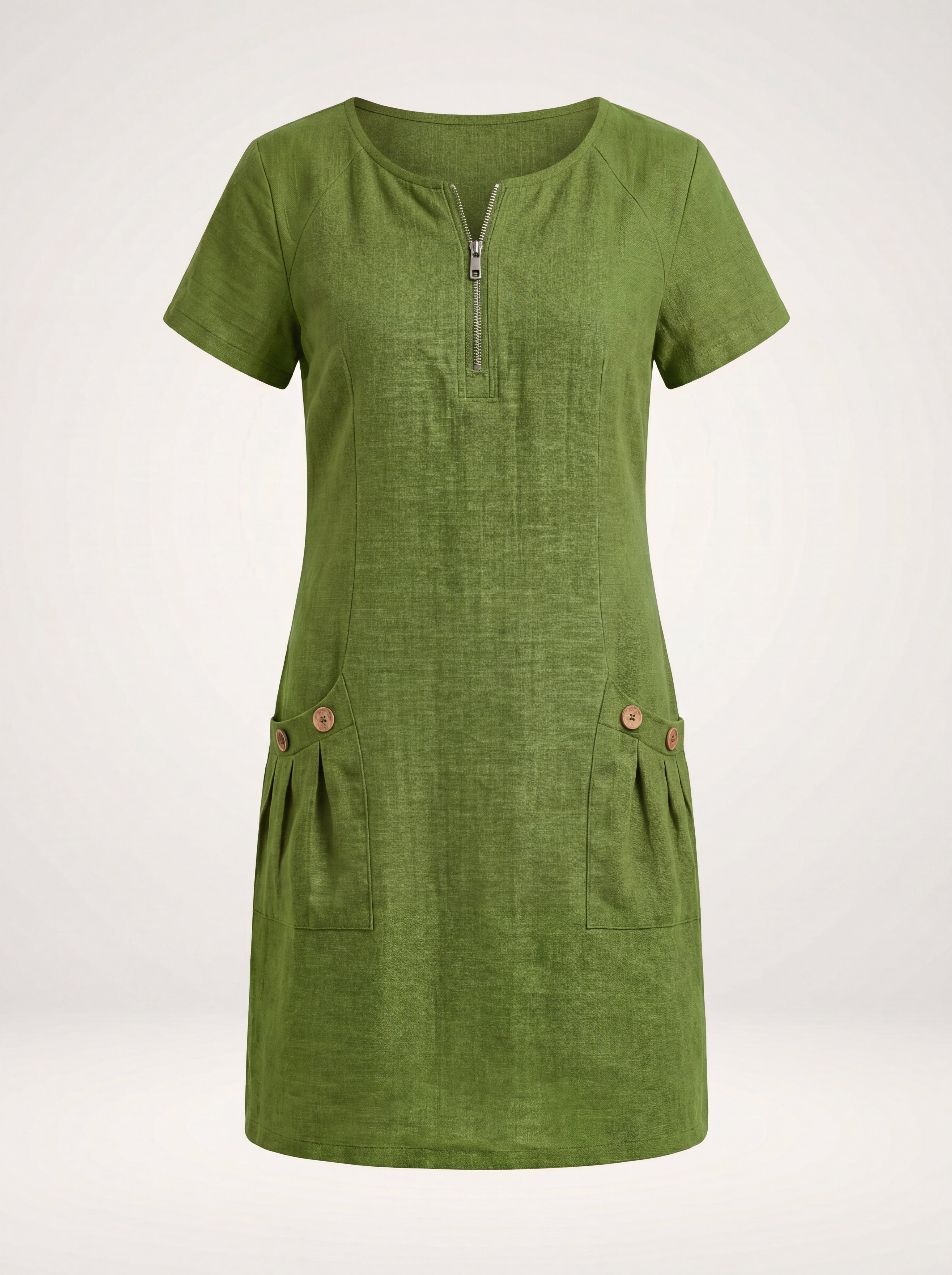 Cristina – Vestido de algodón con cremallera