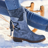 Laura | Bota de punto con cordones y caña media