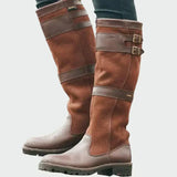 Filomena | Bota alta de piel con dobles hebillas