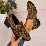Fernanda | Mocasín de leopardo con tacón bajo
