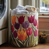 Tulipanes | Cesta de almacenaje acolchada
