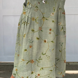 Melania | Falda de enredadera en verde salvia