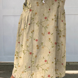 Dominga | Falda de ramitas floridas en beige