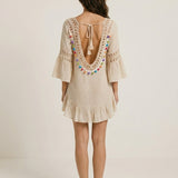 Alma – Vestido boho ibicenco con encaje y volantes