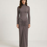 Verónica – Vestido largo con fruncido