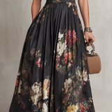 Vestido midi de satén plisado con escote en forma de llave