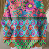 Modesta | Jersey de ojivas en rosa y turquesa