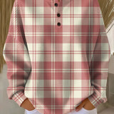 Rufina | Jersey de cuadros en rosa y crema