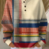 Soledad | Jersey de franjas en crema y azul