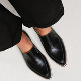 Alberta | Mocasín de patchwork negro