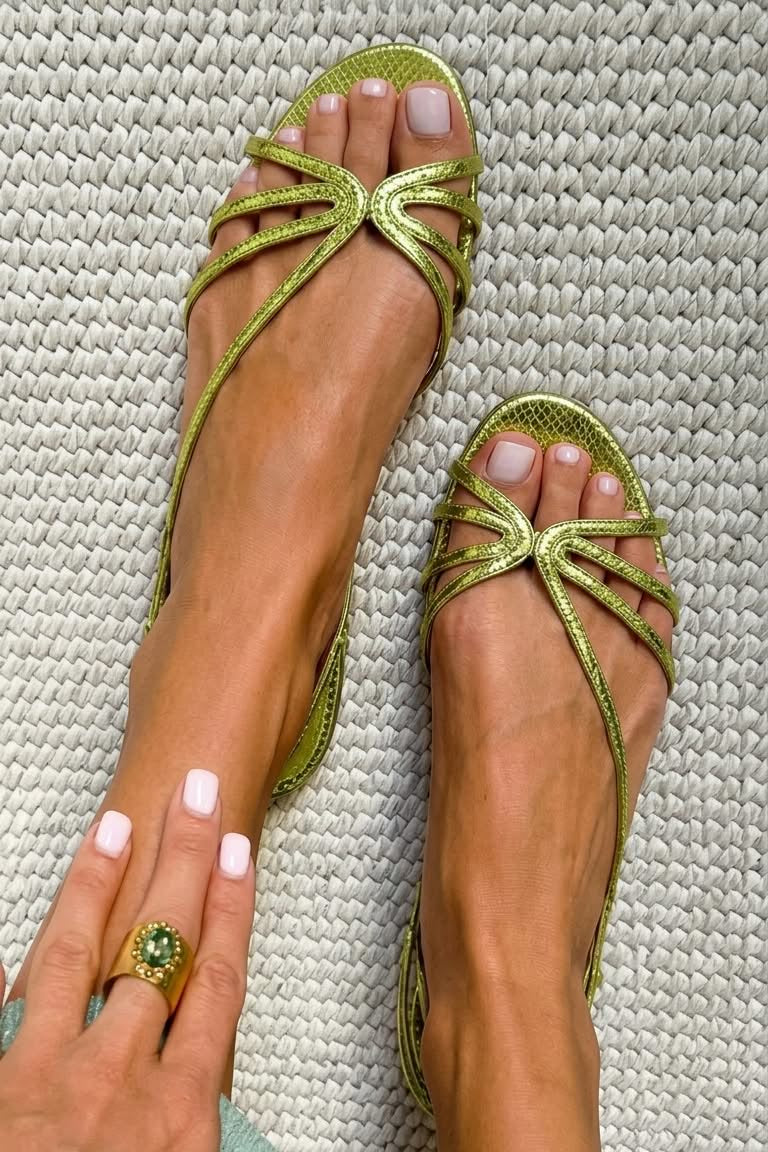 Camila – Sandalia dorada de elegancia veraniega