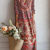 Lavinia | Vestido de mandala granate