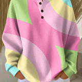 Aurelia | Jersey de olas abstractas en pastel