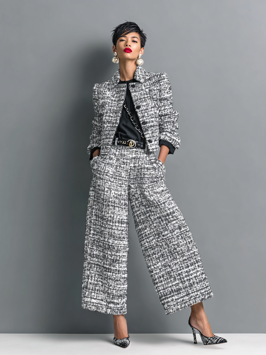 Anunciata | Conjunto de dos piezas efecto tweed