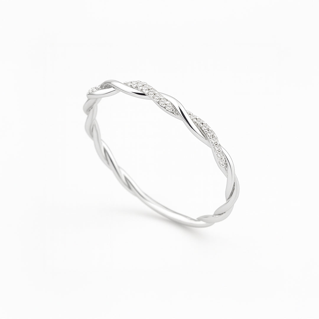 Sofía – Anillo trenzado rosé