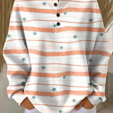 Narcisa | Jersey de rayas naranja con estrellas