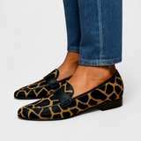 Gaudiosa | Mocasín de leopardo con detalle negro