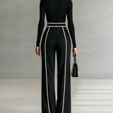 Valle | Conjunto elegante con ribetes en contraste