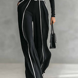Valle | Conjunto elegante con ribetes en contraste