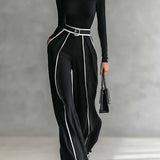 Valle | Conjunto elegante con ribetes en contraste