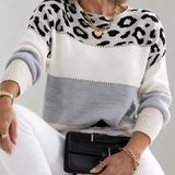 Margalida | Jersey de punto con estampado de leopardo