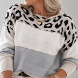 Margalida | Jersey de punto con estampado de leopardo