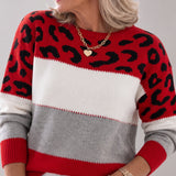 Margalida | Jersey de punto con estampado de leopardo