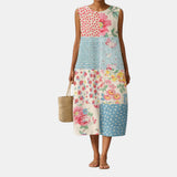 Guiomar | Vestido de patchwork floral pastel
